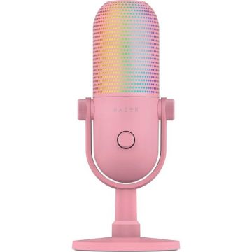 Razer Microfon Razer Seiren V3 Chroma RGB USB, frecventa raspuns 20 Hz - 20000 Hz, sensibilitate 34 Db, Roz Razer Microfon Razer Seiren V3 Chroma RGB USB, frecventa raspuns 20 Hz - 20000 Hz, sensibilitate 34 Db, Roz