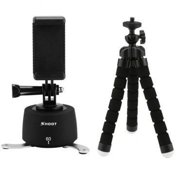 Shoot Mini trepied cu cap trepied si suport time laps pentru camere foto-video si smartphone Shoot Mini trepied cu cap trepied si suport time laps pentru camere foto-video si smartphone