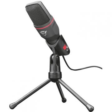 Trust Microfon cu tripod Trust GXT212 Mico, conectare USB&3.5mm, cablu 1.8m, compatibil PC, PS4/PS5/Xbox, Negru Trust Microfon cu tripod Trust GXT212 Mico, conectare USB&3.5mm, cablu 1.8m, compatibil PC, PS4/PS5/Xbox, Negru