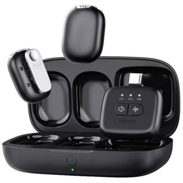 Ulanzi Set Lavaliera Microfon Wireless RX TX USB-C Ulanzi A30 Wireless Lavalier Tiny Microphone A014GBB1 Ulanzi Set Lavaliera Microfon Wireless RX TX USB-C Ulanzi A30 Wireless Lavalier Tiny Microphone A014GBB1