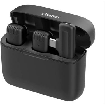 Ulanzi Sistem wireless Ulanzi J12 cu 2xMicrofon lavaliera Transmitator si Receiver pentru USB Type-C-2883 Ulanzi Sistem wireless Ulanzi J12 cu 2xMicrofon lavaliera Transmitator si Receiver pentru USB Type-C-2883