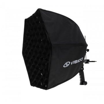 Visico Softbox hexagonal VISICO EB-068 cu grid / grila 60cm Visico Softbox hexagonal VISICO EB-068 cu grid / grila 60cm