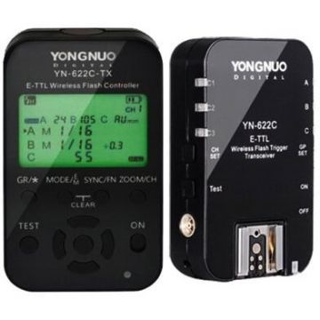 Yongnuo Kit declansatoare wireless Yongnuo YN622C-TX + YN622C II E-TTL Canon Yongnuo Kit declansatoare wireless Yongnuo YN622C-TX + YN622C II E-TTL Canon