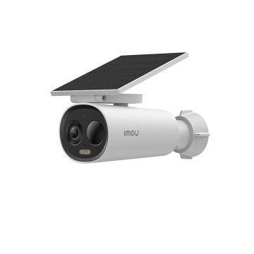 Camera supraveghere exterior WiFi cu panou solar IMOU Cell 3C IPC-K9DC-5M0WEH-V2, 5 MP, 2.8 mm, IR / lumina alba 15 m, 5000 mAh, slot card, microfon si difuzor