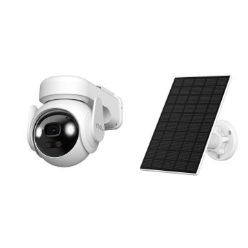 Camera supraveghere exterior wireless GSM 4G WiFi cu panou solar Imou AOV PT, 5 MP, 3.6 mm, IR 20 m, acumulator 10.000 mAh, microfon si difuzor, always on video, sirena, spotlight, auto tracking, lumina avertizare rosie/albastra, slot card, SIM inclus