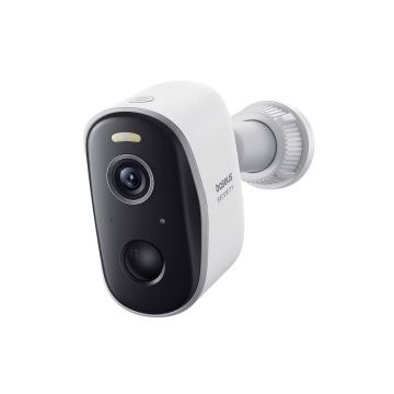Camera supraveghere exterior wireless WiFi Baseus N1, 3 MP, 3 mm, IR / lumina alba 40 m, microfon si difuzor, 16 GB, 7800 mAh, detectie miscare