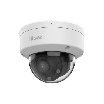 Camera supraveghere IP Dome HikVision IPC-D640HA-LZU, 4 MP, 2.8 - 12 mm, IR / lumina alba: 30 m, slot card, microfon, PoE