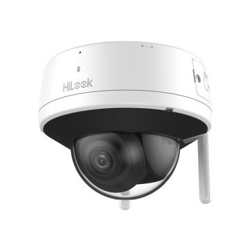 Camera supraveghere IP Dome wireless Hikvision HiLook IPC-D120HA-D/W(W), 2 MP, 2.8 mm, WiFi, IR 30 m, microfon si difuzor, slot card