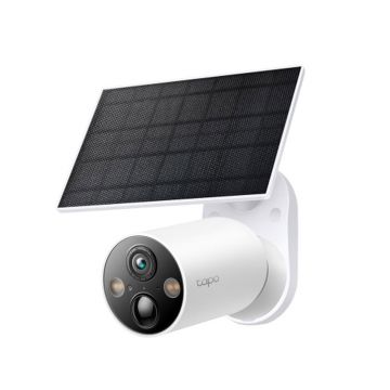 Camera supraveghere wireless IP WiFi cu panou solar TP-Link Starlight TAPO C425 KIT, 4 MP, IR 15 m, microfon si difuzor, slot card, control prin aplicatie, 10000 mAh, detectie smart, baza magnetica