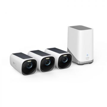 eufy Kit supraveghere video eufyCam 3 S330, 4K Ultra HD, Incarcare solara, BionicMind™, Nightvision, Homebase 3 + 3 camere video eufy Kit supraveghere video eufyCam 3 S330, 4K Ultra HD, Incarcare solara, BionicMind™, Nightvision, Homebase 3 + 3 camere video
