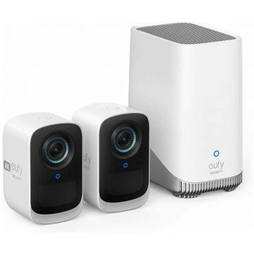 eufy Kit supraveghere video eufyCam 3C S300, 4K Ultra HD, BionicMind™, Nightvision, Homebase 3 + 2 camere video eufyCam 3C eufy Kit supraveghere video eufyCam 3C S300, 4K Ultra HD, BionicMind™, Nightvision, Homebase 3 + 2 camere video eufyCam 3C