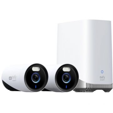 eufy Kit supraveghere video wired eufyCam E330 (Professional), Rezolutie 4K, AI, Supraveghere 24/7, HomeBase 3 + 2 camere video, Alb eufy Kit supraveghere video wired eufyCam E330 (Professional), Rezolutie 4K, AI, Supraveghere 24/7, HomeBase 3 + 2 camere video, Alb