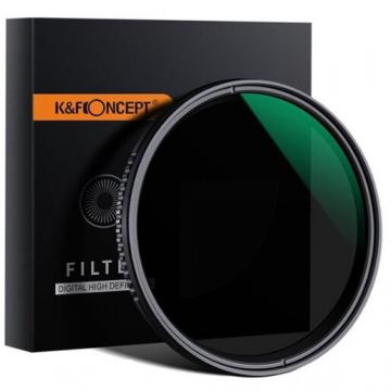 K&F Concept Filtru ND K&F Concept 46mm Variabil Fader NDX ND8-ND2000 GREEN COATED JAPAN OPTICS KF01.1352 K&F Concept Filtru ND K&F Concept 46mm Variabil Fader NDX ND8-ND2000 GREEN COATED JAPAN OPTICS KF01.1352