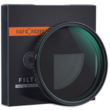 K&F Concept Filtru ND K&F Concept 58mm Variabil Fader NDX ND8-ND128 GREEN COATED JAPAN OPTICS KF01.1325 K&F Concept Filtru ND K&F Concept 58mm Variabil Fader NDX ND8-ND128 GREEN COATED JAPAN OPTICS KF01.1325