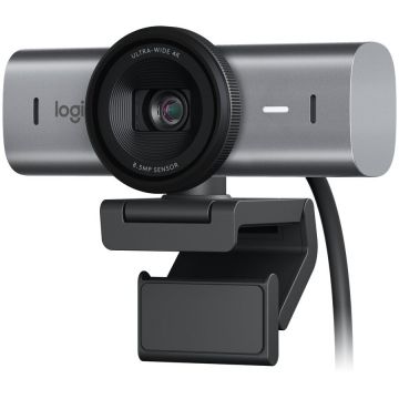 Logitech Camera web, Logitech, MX Brio 705 4K cu imbunatatire a imaginii bazata pe inteligenta artificiala, Gri