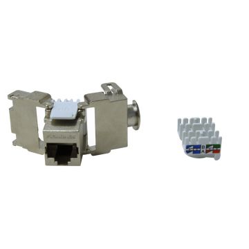 Modul RJ45 ecranat SCHRACK TOOLLESS LINE HSEMRJ6GWS, aliaj zinc, clasa E, Cat.6 Modul RJ45 ecranat SCHRACK TOOLLESS LINE HSEMRJ6GWS, aliaj zinc, clasa E, Cat.6