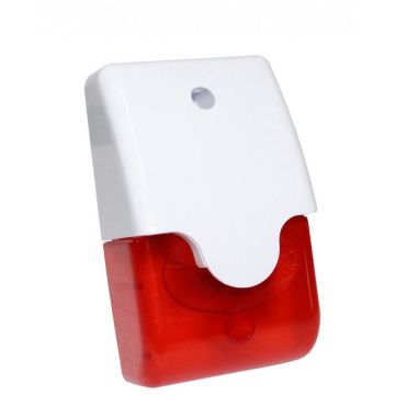 OEM SIRENA PIEZO CU FLASH ROSU