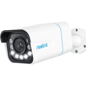 Reolink Camera de supraveghere pentru exterior Reolink P430 PoE, 8MP, 4K, cu zoom optic 5X, detectare persoane/vehicule/animale, Color Night Vision,audio bidirectional