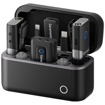SARAMONIC Kit lavaliere wireless Saramonic Mix,  2x microfon, 1x receptor, USB-C, Lightning SARAMONIC Kit lavaliere wireless Saramonic Mix,  2x microfon, 1x receptor, USB-C, Lightning