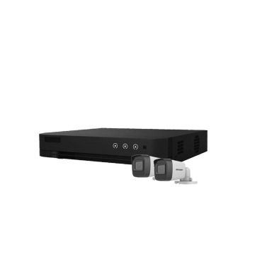 Sistem supraveghere exterior basic HikVision, 2 camere, 5 MP, IR 20 m, 2.8 mm