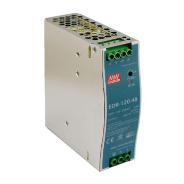 Sursa de alimentare pe sina DIN MeanWell EDR-120-48, 48 V, 120 W, 2.5 A Sursa de alimentare pe sina DIN MeanWell EDR-120-48, 48 V, 120 W, 2.5 A