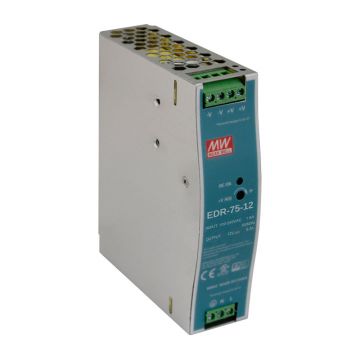 Sursa de alimentare pe sina DIN MeanWell EDR-75-12, 12 V, 75.6 W, 6.3 A Sursa de alimentare pe sina DIN MeanWell EDR-75-12, 12 V, 75.6 W, 6.3 A