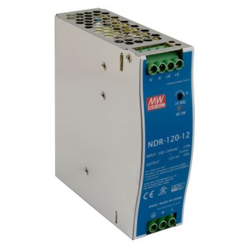 Sursa de alimentare pe sina DIN MeanWell NDR-120-12, 12 V, 120 W, 10 A Sursa de alimentare pe sina DIN MeanWell NDR-120-12, 12 V, 120 W, 10 A