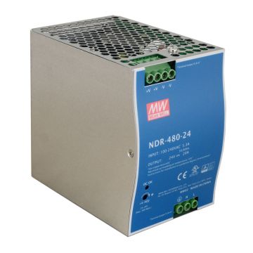 Sursa de alimentare pe sina DIN MeanWell NDR-480-24, 24 V, 480 W, 20 A Sursa de alimentare pe sina DIN MeanWell NDR-480-24, 24 V, 480 W, 20 A