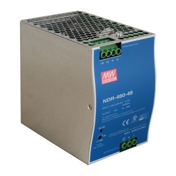 Sursa de alimentare pe sina DIN MeanWell NDR-480-48, 48 V, 480 W, 10 A Sursa de alimentare pe sina DIN MeanWell NDR-480-48, 48 V, 480 W, 10 A