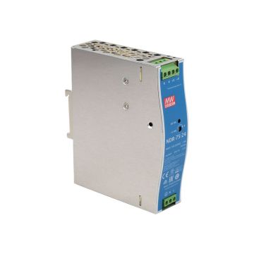 Sursa de alimentare pe sina DIN MeanWell NDR-75-24, 24 V, 76.8 W, 3.2 A Sursa de alimentare pe sina DIN MeanWell NDR-75-24, 24 V, 76.8 W, 3.2 A
