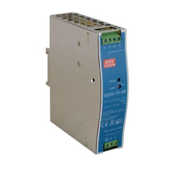 Sursa de alimentare pe sina DIN MeanWell NDR-75-48, 48 V, 76.8 W, 1.6 A Sursa de alimentare pe sina DIN MeanWell NDR-75-48, 48 V, 76.8 W, 1.6 A