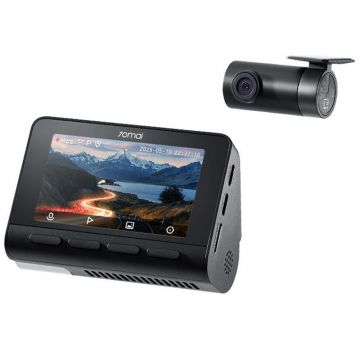 Camera auto fata/spate 70Mai A800SE-1, 4K, unghi vizualizare 140 grade, ecran 3 inch, slot card, microfon si difuzor, HDR, ADAS, GPS, WiFi, control vocal