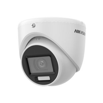 Camera supraveghere Dome cu iluminare duala Hikvision DS-2CE76U0T-LMF, 8 MP, 2.8 mm, IR/lumina alba 30 m