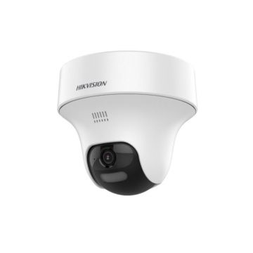 Camera supraveghere Dome PT cu iluminare duala Hikvision DS-2CE70K0T-PTLTS, 5 MP, 2.8 mm, IR/lumina alba 25 m, microfon si difuzor