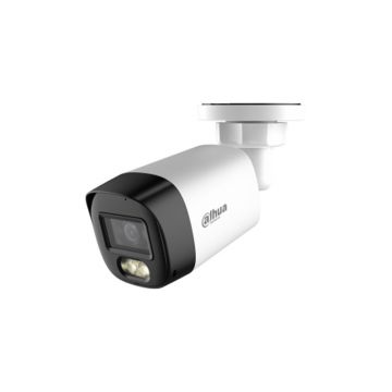 Camera supraveghere exterior HDCVI cu iluminare duala Dahua HAC-HFW1200RL-IL-A-0280B-S6, 2 MP, 2.8 mm, IR/lumina alba 30 m, full color, microfon