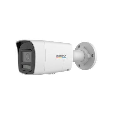 Camera supraveghere exterior IP cu iluminare duala Hikvision ColorVU DS-2CD1067G2H-LIUF/SL, 6 MP, 2.8 mm, IR/lumina alba 30 m, microfon si difuzor, slot card, PoE