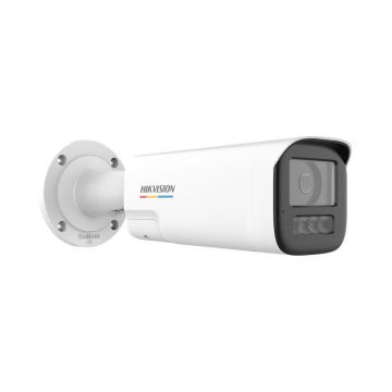 Camera supraveghere exterior IP cu iluminare duala Hikvision ColorVu DS-2CD1B27G2H-LIUF/SL, 2MP, 2.8 mm, IR/lumina alba 50 m, microfon si difuzor, slot card, PoE, lumina stroboscopica