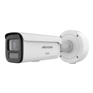 Camera supraveghere exterior IP cu iluminare duala Hikvision ColorVu DS-2CD2667G3-LIZS2UY-SL, 6 MP, 2.8 - 12 mm, IR/lumina alba 60 m, slot card, motorizat, microfon dual si difuzor, sirena, lumina stroboscopica,  PoE