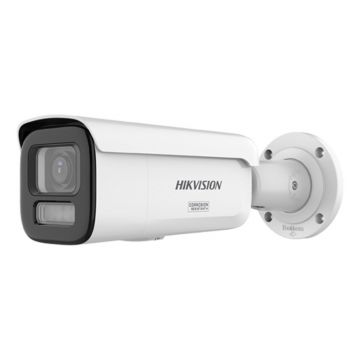 Camera supraveghere exterior IP cu iluminare duala Hikvision ColorVu DS-2CD2667G3T-LIZSY, 6 MP, 2.8 - 12 mm, IR/lumina alba 60 m, slot card, motorizat, anti-coroziune, PoE