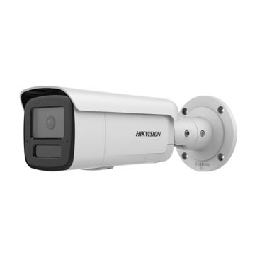 Camera supraveghere exterior IP Hikvision AcuSense DS-2CD2T46G2H-IS2U/SL, 4 MP, 2.8 mm, IR 60 m, microfon dual si difuzor, slot card, sirena, lumina stroboscopica, PoE