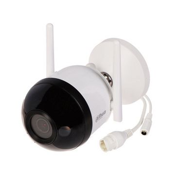 Camera supraveghere exterior Wi-Fi cu iluminare duala Dahua F2C-PV, 2MP, 2.8 mm, IR/lumina calda 30 m, microfon si difuzor, slot card