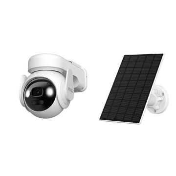 Camera supraveghere exterior wireless GSM 4G WiFi cu panou solar Imou AOV PT, 5MP, 3.6mm, IR 20m, acumulator 10.000 mAh, microfon si difuzor, always on video, sirena, spotlight, auto tracking, lumina rosie/albastra, slot card, fara SIM inclus