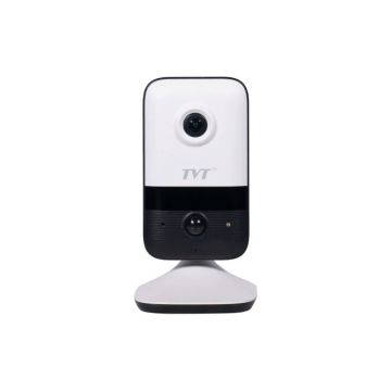 Camera supraveghere interior cube IP wireless WiFi TVT C14-CUBE, 4MP, 2.1 mm, IR 10 m, PIR, microfon si difuzor, slot card, PoE