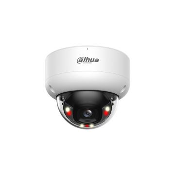 Camera supraveghere IP Dome cu iluminare duala Dahua AcuPick WizSense IPC-HDBW3849E-AS-IL, 8MP, 2.8 mm, IR/lumina alba 30 m, microfon, slot card