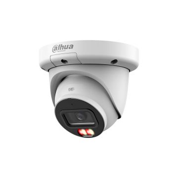 Camera supraveghere IP Dome cu iluminare duala Dahua WizSense AcuPick IPC-HDW3649QM-S-IL, 6MP, 2.8 mm, IR/lumina alba 30 m, microfon, slot card, PoE