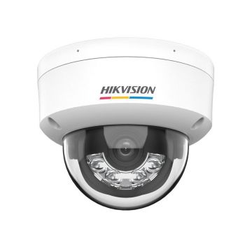 Camera supraveghere IP dome cu iluminare duala Hikvision ColorVu DS-2CD1147G3H-LIU, 4 MP, 2.8 mm, microfon, IR + lumina alba 30 m, PoE