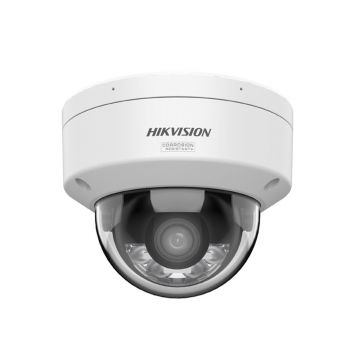 Camera supraveghere IP Dome cu iluminare duala Hikvision ColorVU DS-2CD2147G3-LIS2UY, 4 MP, 2.8 mm, IR/lumina alba 30 m, microfon dual, slot card, PoE