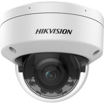 Camera supraveghere IP Dome cu iluminare duala Hikvision ColorVu DS-2CD2187G2H-LISU, 2.8 mm, 8 MP, IR/lumina alba 30 m, slot card, microfon, clasificare om/vehicul, PoE