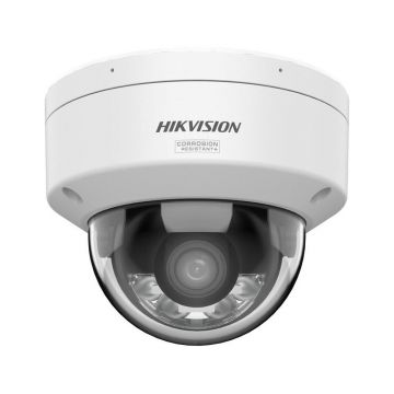 Camera supraveghere IP Dome cu iluminare duala Hikvision ColorVu DS-2CD2187G3-LIS2UY, 8 MP, 2.8 mm IR/lumina alba 30 m, slot card, microfon dual, anti-coroziune, PoE