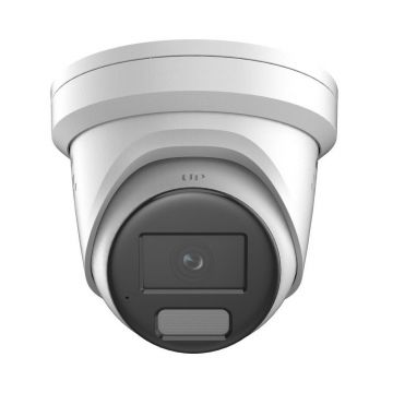 Camera supraveghere IP Dome cu iluminare duala Hikvision ColorVu DS-2CD2347G2H-LISU/SL(EF), 4 MP, 2.8 mm, IR/lumina alba 30 m, microfon si difuzor, alarma audio/stroboscop, slot card, PoE